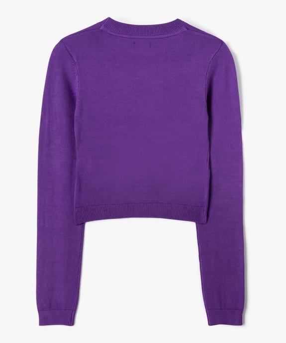 Pull fin coupe courte fille vue3 - GEMO 4G FILLE - GEMO