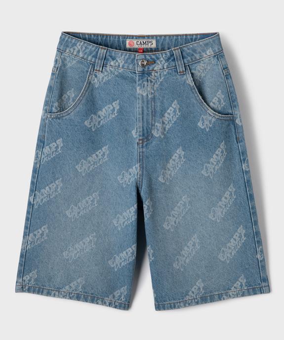 Bermuda en jean coupe large avec taille ajustable garçon - Camps United vue1 - CAMPS - GEMO