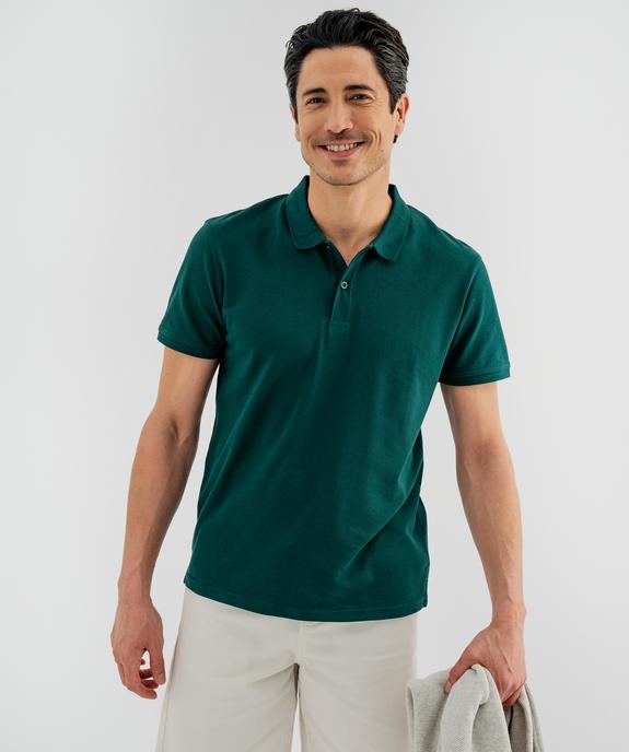 Polo manches courtes en coton homme vue1 - GEMO 4G HOMME - GEMO