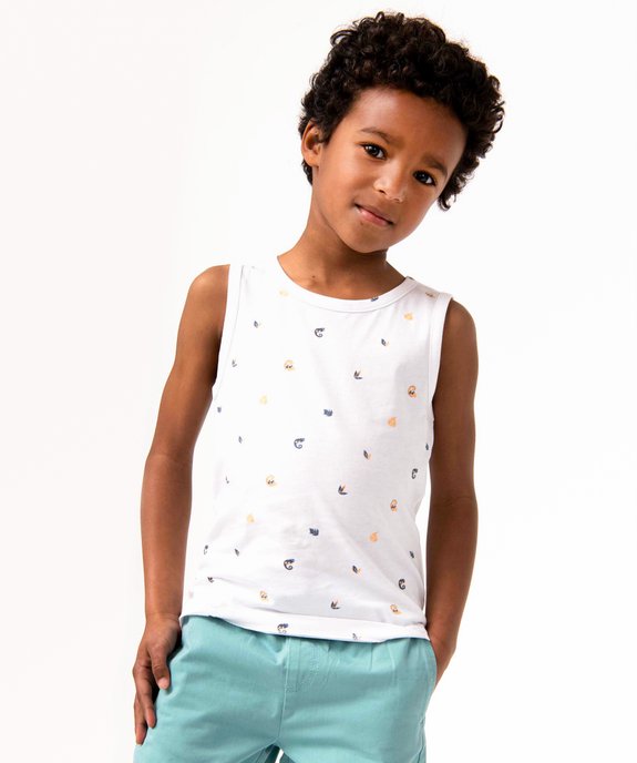 Débardeur garçon à motifs bicolores vue1 - GEMO (ENFANT) - GEMO