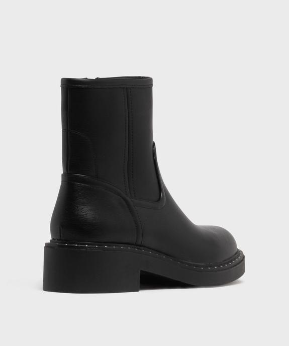 Boots zippées à clous et à petit talon femme vue4 - 5 MILES - GEMO