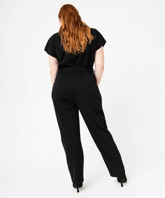 Combinaison pantalon à manches courtes femme grande taille vue4 - GEMO (G TAILLE) - GEMO