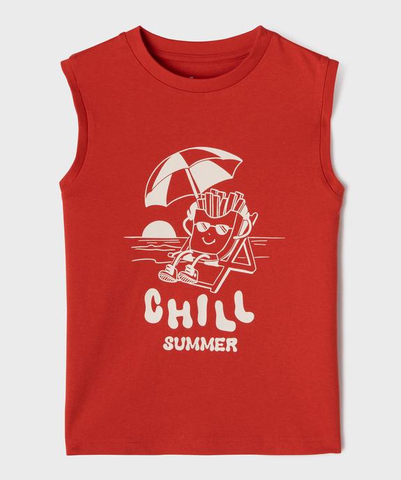 Débardeur avec motif estival garçon vue1 - GEMO 4G GARCON - GEMO