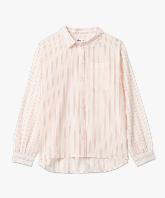Chemise femme légères à rayures ajourées vue4 - GEMO(FEMME PAP) - GEMO