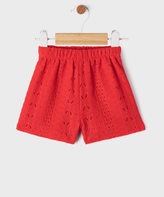 Short en maille ajourée avec taille élastique bébé fille vue1 - GEMO(BEBE DEBT) - GEMO