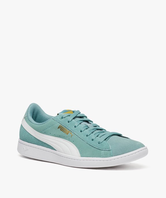 Baskets basses femme dessus en cuir suedé - Puma Vikky vue2 - PUMA - GEMO