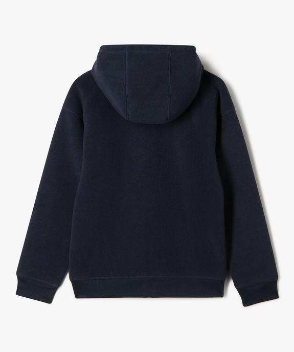 Sweat zippé à capuche doublé sherpa garçon vue5 - GEMO (JUNIOR) - GEMO