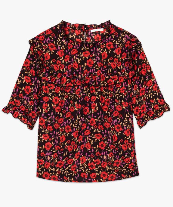 Blouse femme à imprimé floral et volants vue4 - GEMO(FEMME PAP) - GEMO