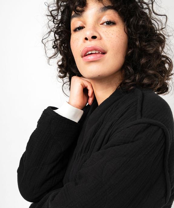 Veste matelassée en gaze de coton femme vue2 - GEMO 4G FEMME - GEMO