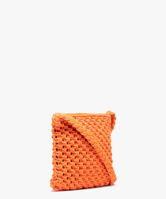 Sac bandoulière femme en maille tressée vue2 - GEMO (ACCESS) - GEMO