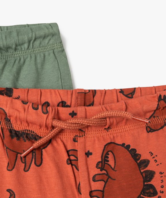 Short bébé garçon en jersey à taille élastiquée (lot de 2) vue2 - GEMO(BEBE DEBT) - GEMO