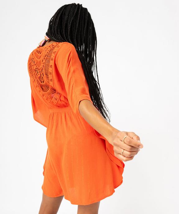Robe de plage avec dos dentelle femme vue3 - GEMO 4G FEMME - GEMO