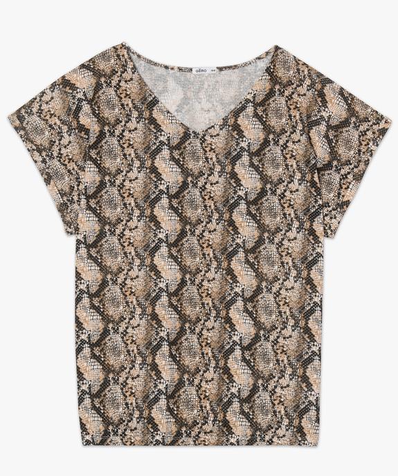 Tee-shirt femme blousant à manches courtes vue4 - GEMO (G TAILLE) - GEMO