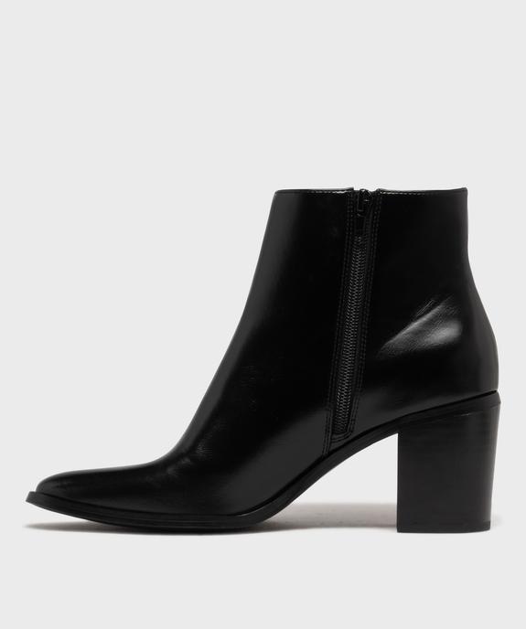 Bottines à bout carré et talon bloc femme - Follow Me vue3 - FOLLOW ME G4G - GEMO