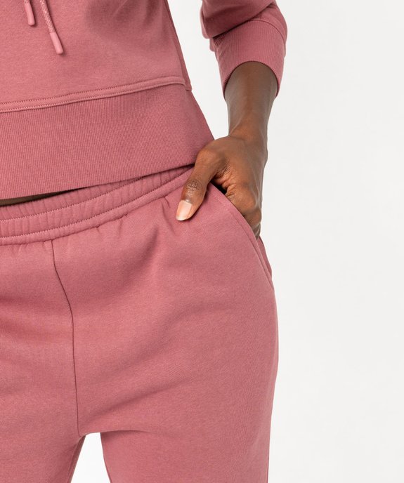 Pantalon de jogging en molleton doux femme vue2 - GEMO(FEMME PAP) - GEMO
