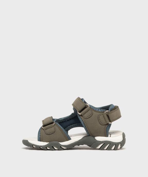 Sandales sportswear à triple scratch garçon - 5 Miles vue3 - 5 MILES - GEMO