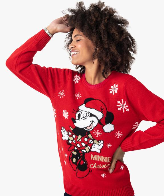Pull de Noël femme avec motif Minnie – Disney vue2 - DISNEY DTR - GEMO