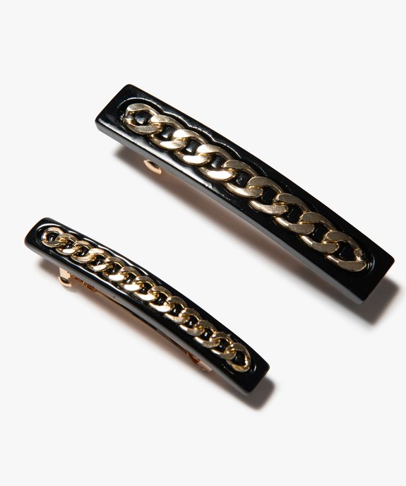 Barrettes à cheveux femme avec chaîne (lot de 2) vue1 - GEMO - GEMO