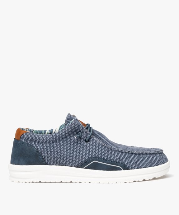 Tennis en toile look chaussures bateau homme vue1 - URBAN STEPS - GEMO