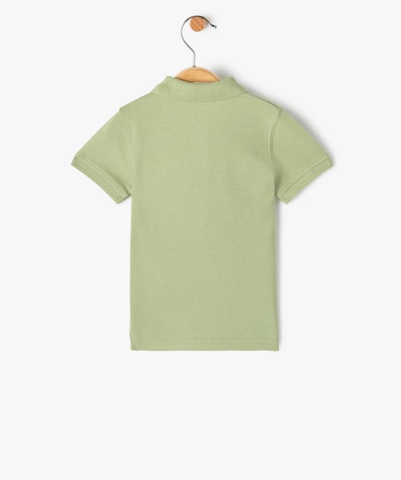 Polo bébé garçon à manches courtes motif animal brodé vue3 - GEMO(BEBE DEBT) - GEMO
