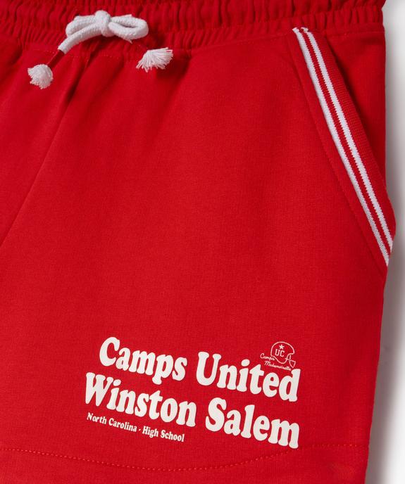 Short de sport avec taille élastique fille - Camps United vue2 - CAMPS - GEMO