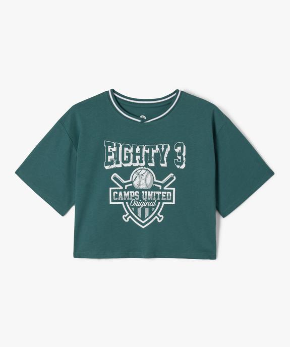 Tee-shirt court à manches courtes avec motifs fille - Camps United vue1 - CAMPS UNITED - GEMO