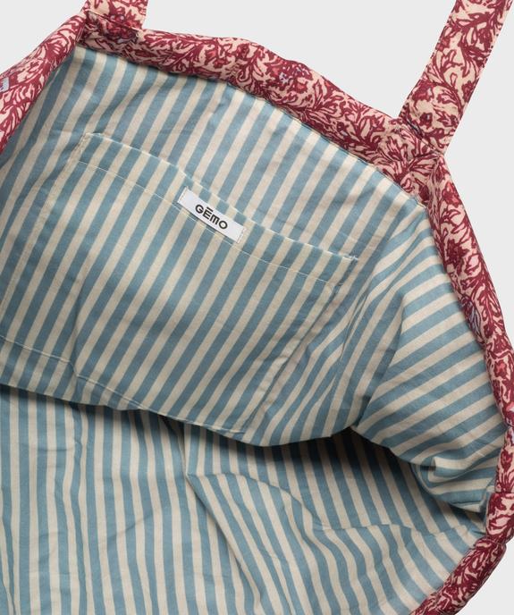 Sac cabas matelassé à motifs fleuris vue3 - GEMO (ACCESS) - GEMO