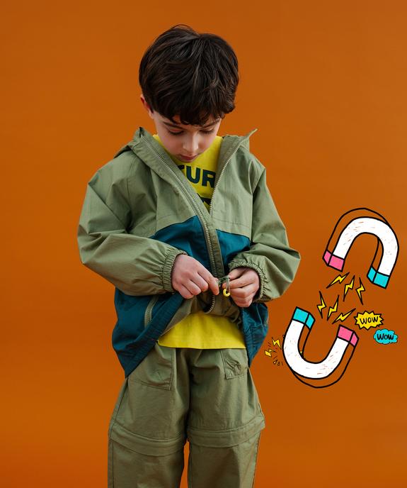 Blouson à capuche imperméable à zip magnétique garçon vue9 - GEMO 4G GARCON - GEMO