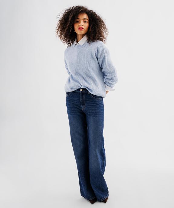 Pull maille col rond femme vue4 - GEMO 4G FEMME - GEMO