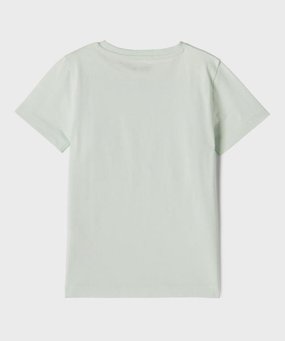 Tee-shirt à manches courtes en coton uni garçon vue3 - GEMO 4G GARCON - GEMO