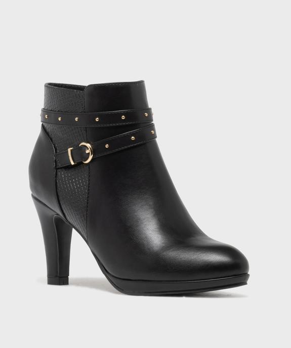 Bottines à talon avec en suédine femme - Valentina Baldano vue2 - VALENTINA BALDA - GEMO