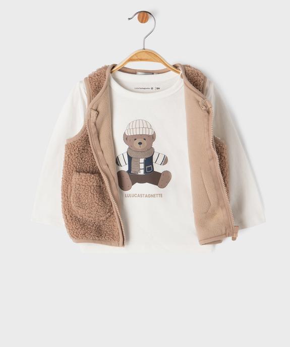 Ensemble 2 pièces tee-shirt + gilet bébé garçon - LuluCastagnette vue4 - LULUCASTAGNETTE - GEMO