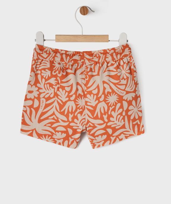Short en coton stretch imprimé à taille élastiqué bébé garçon vue3 - GEMO(BEBE DEBT) - GEMO