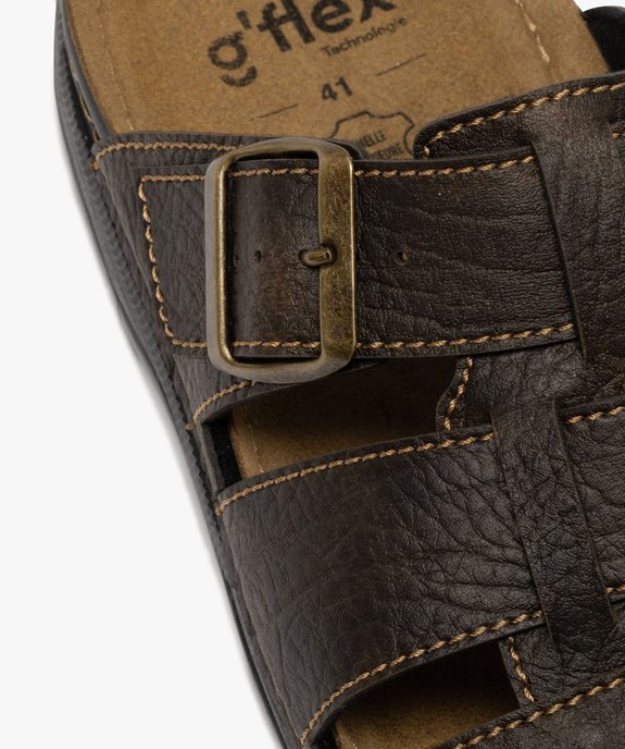 Mules confort à larges brides et semelle intérieure cuir moelleuse homme vue6 - G'FLEX - GEMO