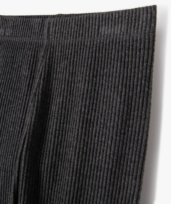 Pantalon de pyjama en velours côtelé extensible fille vue2 - GEMO