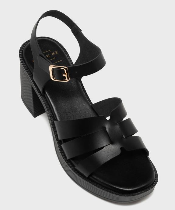 Sandales à talon sur semelle plateforme femme - Follow Me vue5 - FOLLOW ME - GEMO