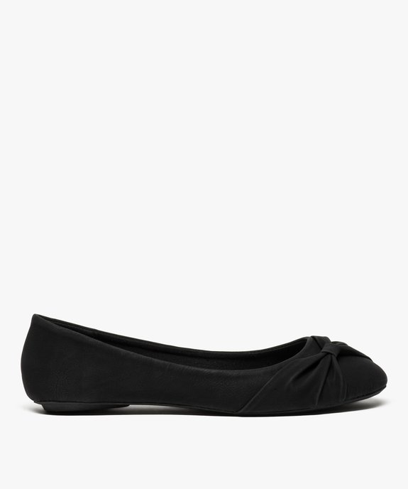 Ballerines femme unies avec nœud drapé vue1 - GEMO(URBAIN) - GEMO