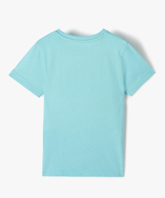 Tee-shirt à manches courtes en coton uni garçon vue3 - GEMO (ENFANT) - GEMO