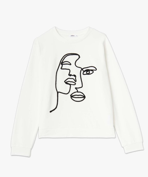 Sweat femme à motif brodé vue4 - GEMO(FEMME PAP) - GEMO