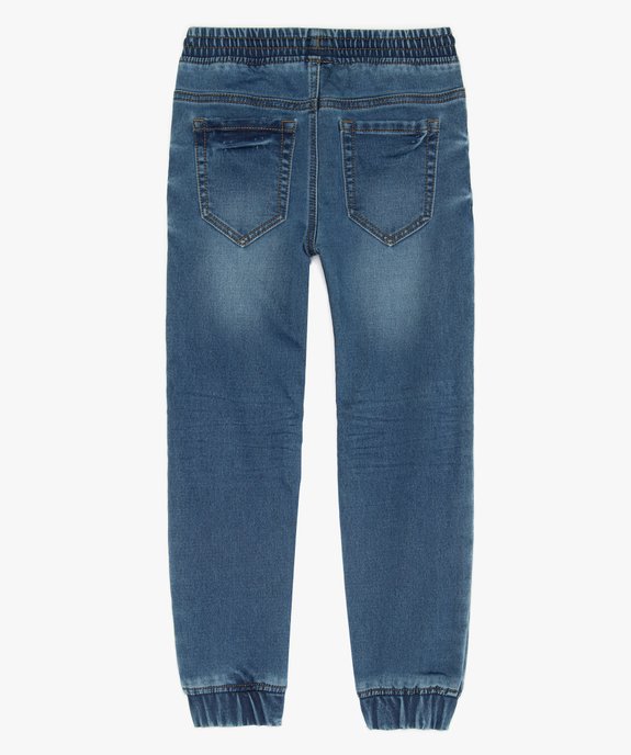 Jogger garçon façon jean à taille élastiquée  vue3 - GEMO (ENFANT) - GEMO