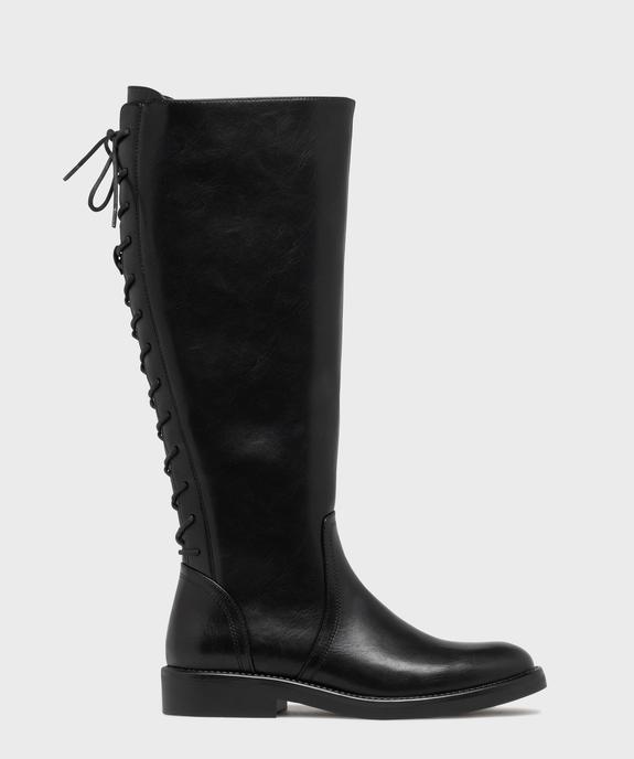 Bottes cavalières à laçage sur l'arrière femme vue1 - VALENTINA BALDA - GEMO