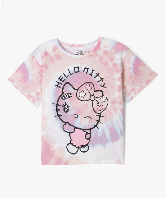 Tee-shirt manches courtes tie-and-dye imprimé fille - Hello Kitty vue1 - HELLO KITTY - GEMO