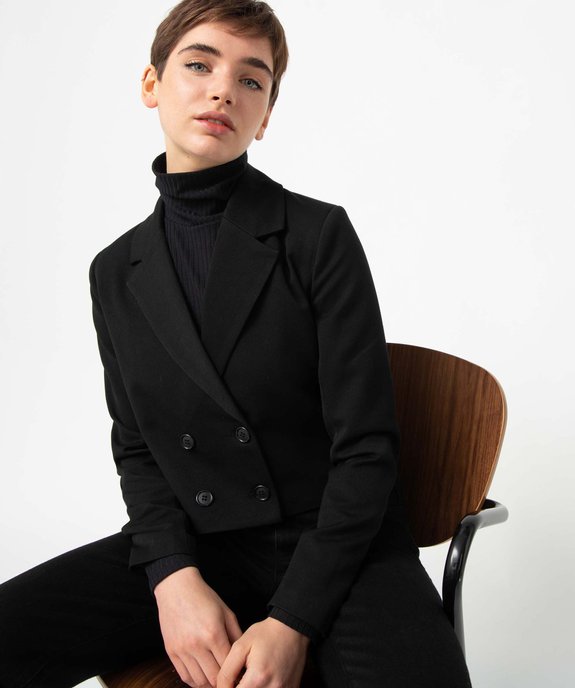 Veste femme coupe courte fermeture croisée vue1 - GEMO(FEMME PAP) - GEMO