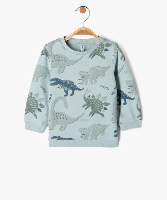 Sweat molletonné avec motif dinosaure bébé garçon vue1 - GEMO 4G BEBE - GEMO