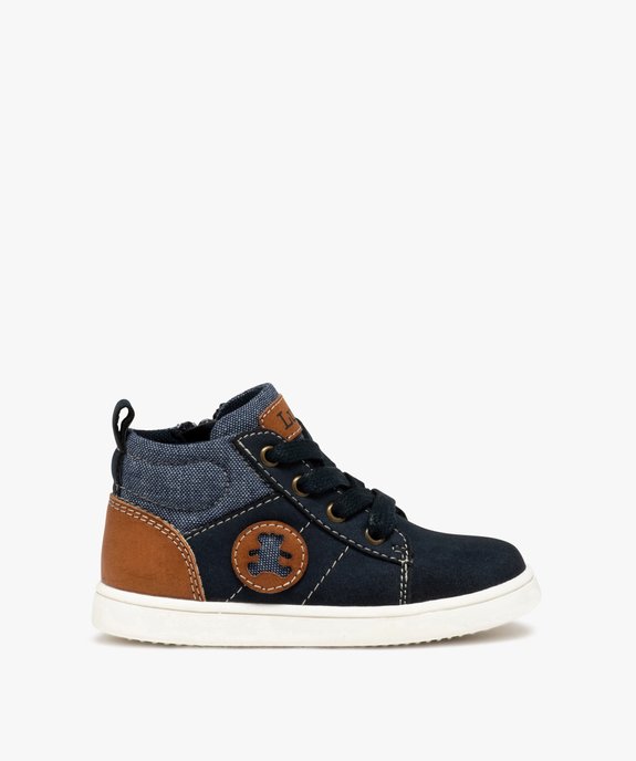 Baskets bébé garçon denim zippées - LuluCastagnette vue1 - LULU CASTAGNETT - GEMO