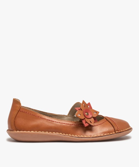 Ballerines femme confort avec fleur en relief vue1 - GEMO(URBAIN) - GEMO
