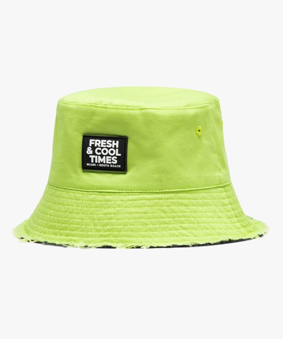 Chapeau bob réversible avec bords sans coutures garçon vue1 - GEMO (JUNIOR) - GEMO