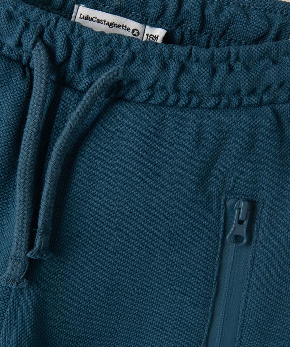 Short bébé garçon en maille piquée à taille élastiquée - LuluCastagnette. vue2 - LULUCASTAGNETTE - GEMO
