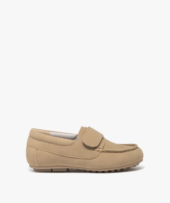 Mocassins garçon unis en suédine et à scratch vue1 - GEMO 4G GARCON - GEMO