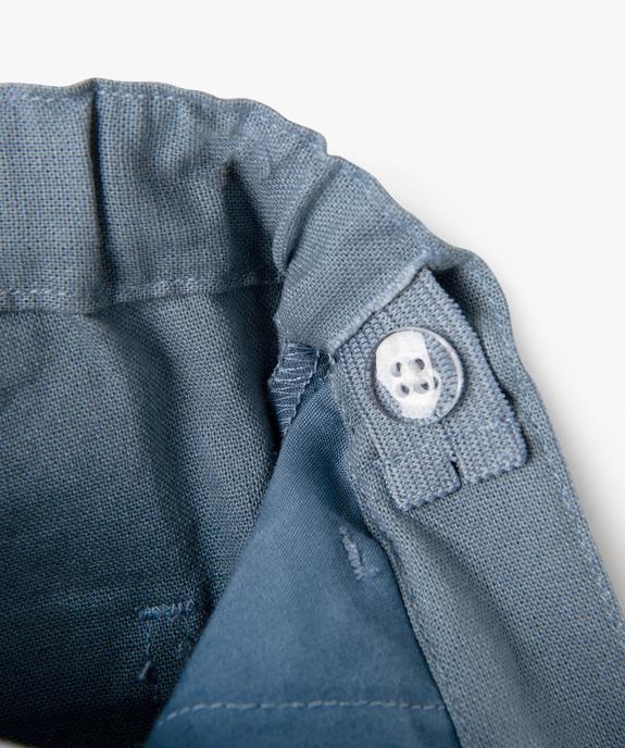 Pantalon en lin et coton bébé garçon vue2 - GEMO(BEBE DEBT) - GEMO